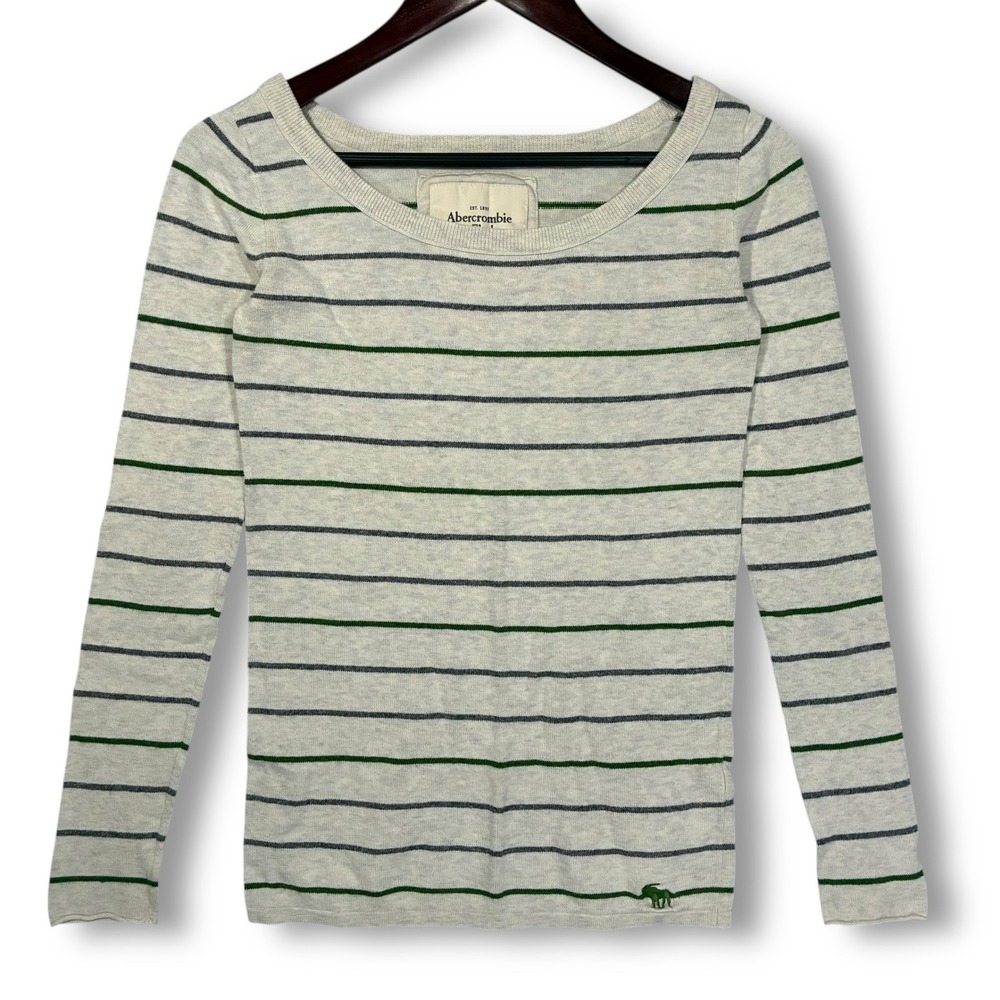 Abercrombie Fitch Striped Long Sleeve Sweater Top Women's XS Casual Everyday